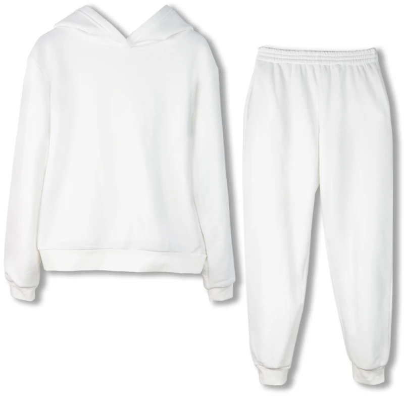 

Women Tracksuit Solid Sets Autumn Winter Pullover Hoodies And Long Pant Fashion Sports Suit Female 2 Piece Set Ladies Outfits