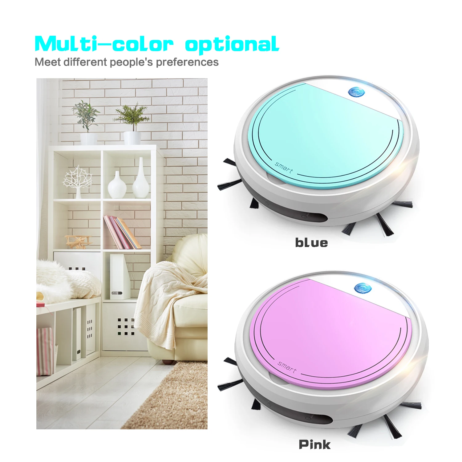 

3200pa Smart Robot Vacuum Cleaner USB 4 in 1 Auto Rechargeable Smart Sweeping Dry Wet Mop UV Sterilizer Strong Suction Sweeper