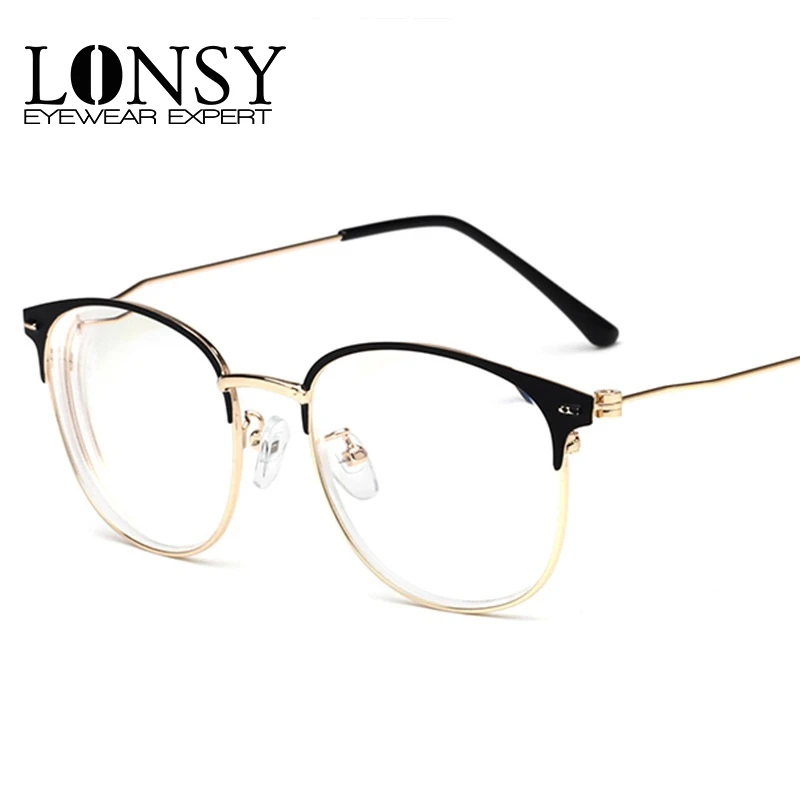 Женские очки для близорукости LONSY готовые в металлической оправе стиле ретро