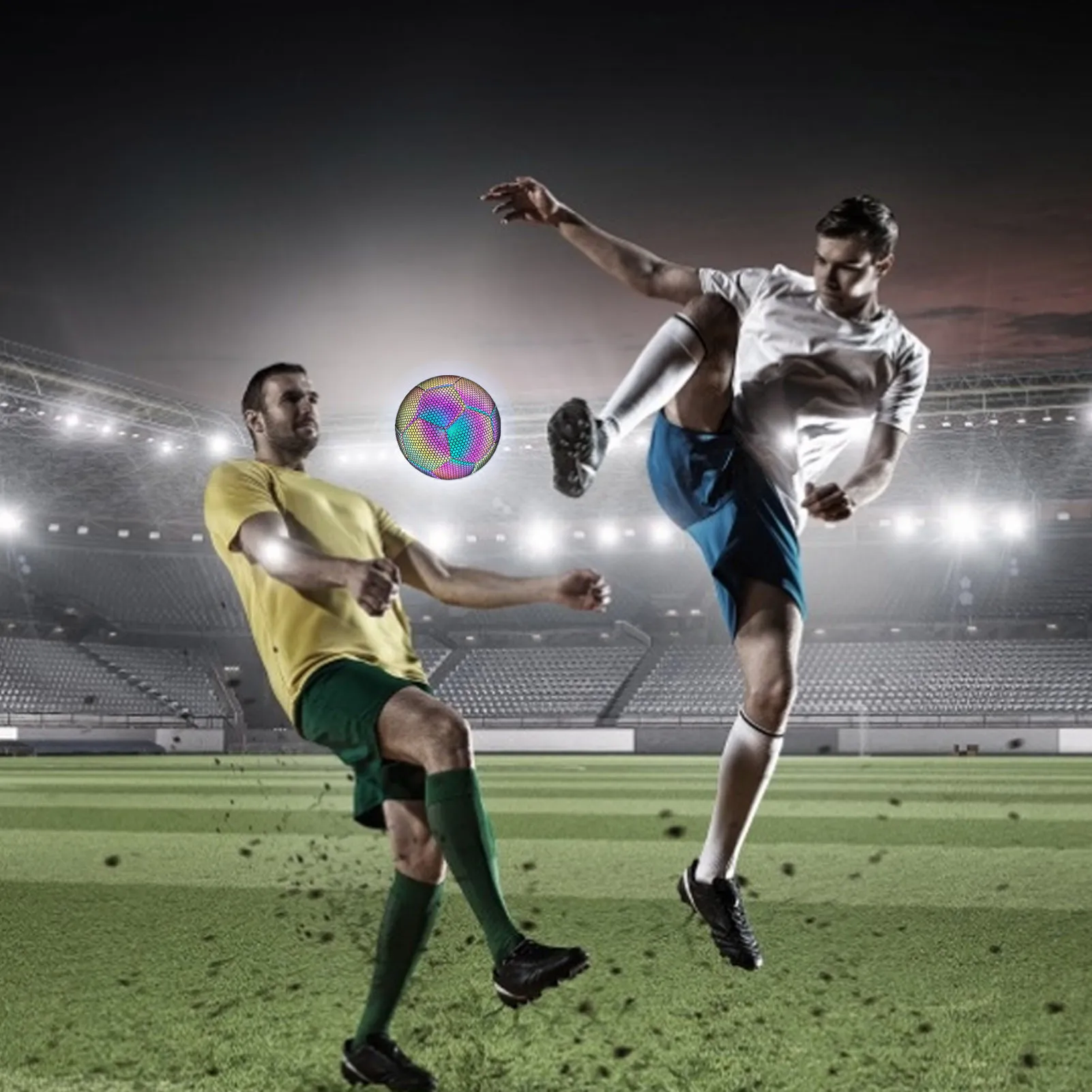

Cool Luminescence 4/5 Reflective Outdoor Luminous Football Children Size Soccer Reflective Soccer Game Training Inflatable Size