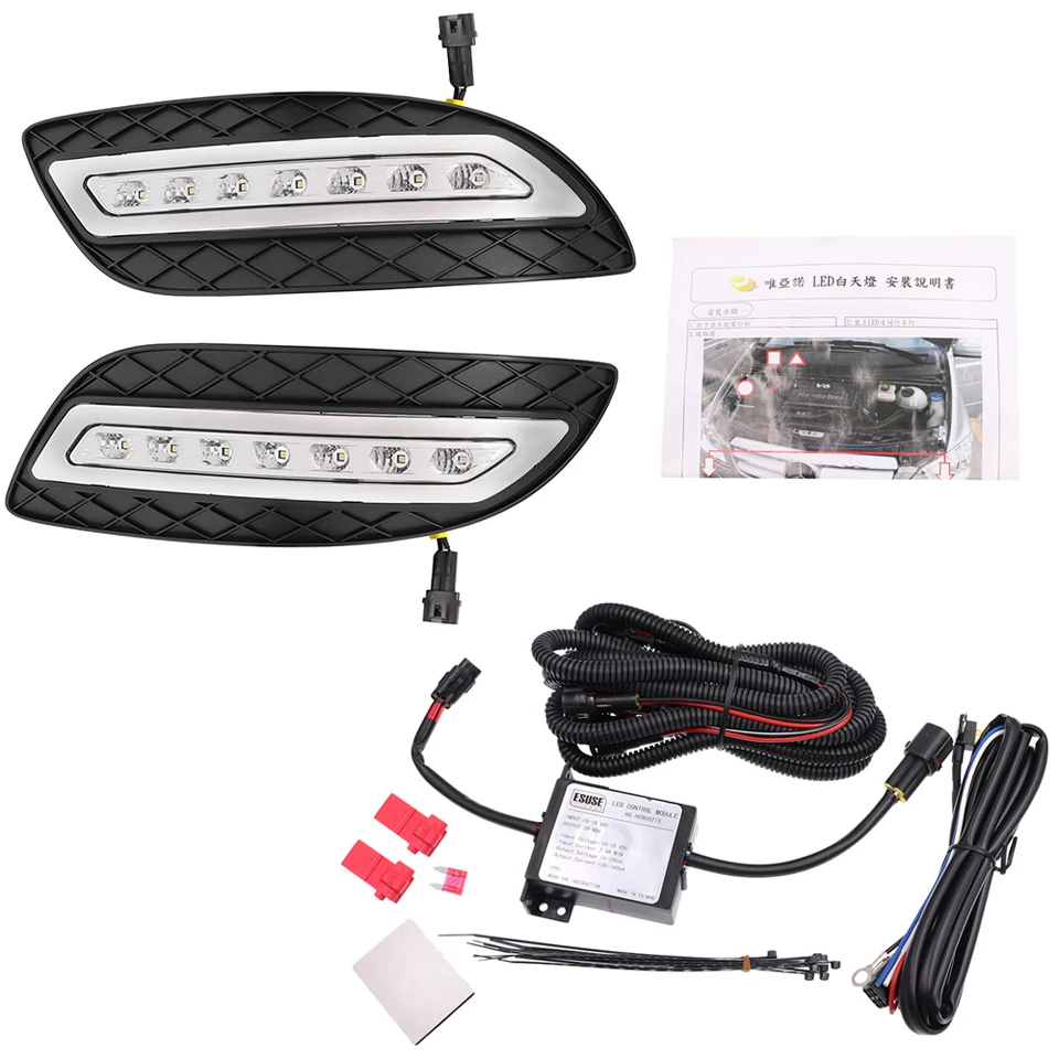 Автомобильные светодиодсветодиодный дневные ходосветильник 12 В DRL