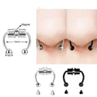 1 шт. U-образное кольцо для носа, обруч для носа, перегородка из нержавеющей стали, магнит для пирсинга носа, пирсинг в стиле панк, ювелирные изделия для тела, Прямая поставка