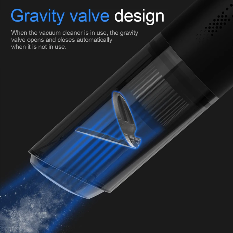 

120W 6000Pa Wireless Car Vacuum Cleaner Portable Cordless Vac Cleaner Lightweight Rechargeable Vacuum Cleaner for Household/Auto