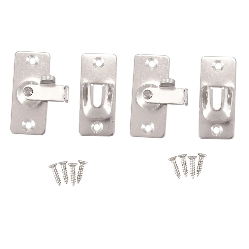 2 шт. 90 ° Защитная дверная Пряжка прямоугольный замок для ванной комнаты двери