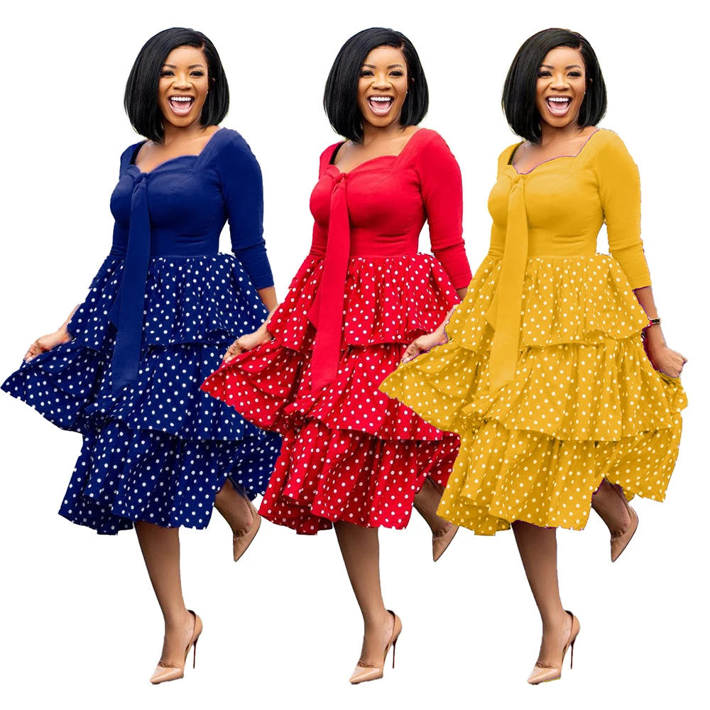 Платье женское в африканском стиле пикантное бальное с V-образным вырезом и