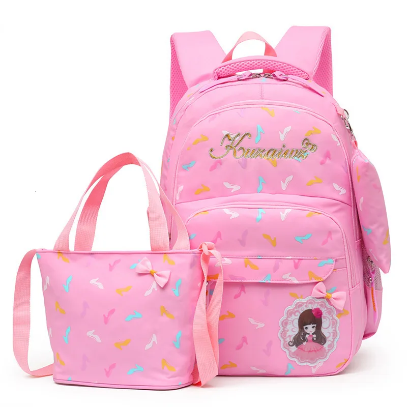teenagers Waterproof  Backpack For 3pcs/set Girls Schoolbag High Quality Backpacks Nylon School bags Book Bag mochila infantil