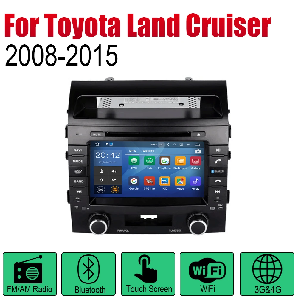 Автомагнитола ZaiXi 2 Din для Toyota Land Cruiser 2008 ~ 2015 GPS навигация BT Wi Fi карта мультимедийная