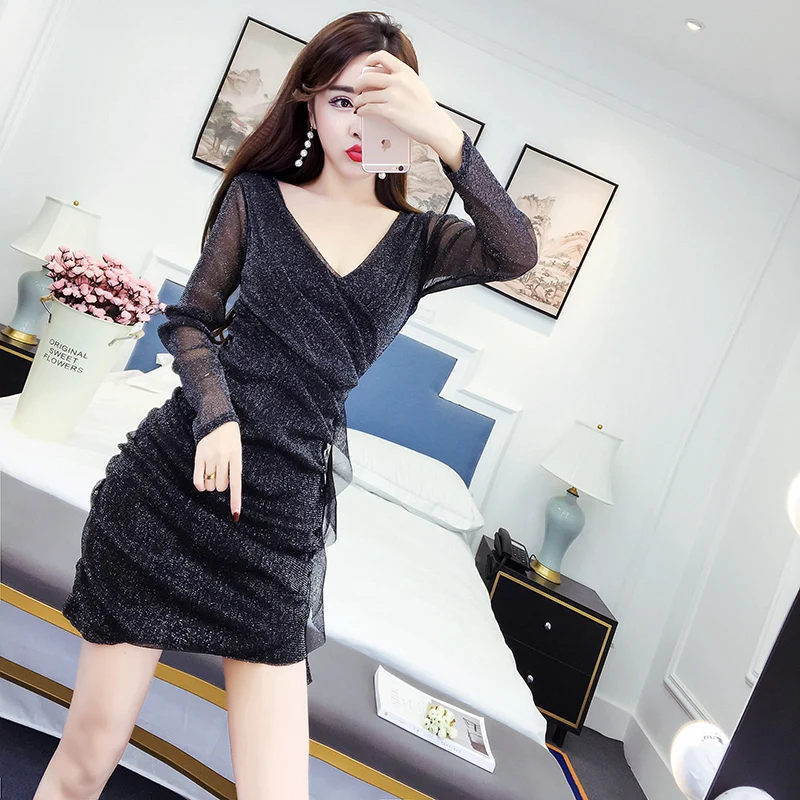 Сексуальная Женская одежда для ночного клуба осень 2020 популярная облегающая