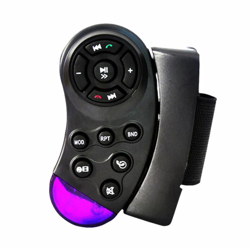 

Steering Wheel Remote Control For Car Radio Support Universal 4/7" 1/2 Din For Car Multimedia MP5 Player Controller Black Purple