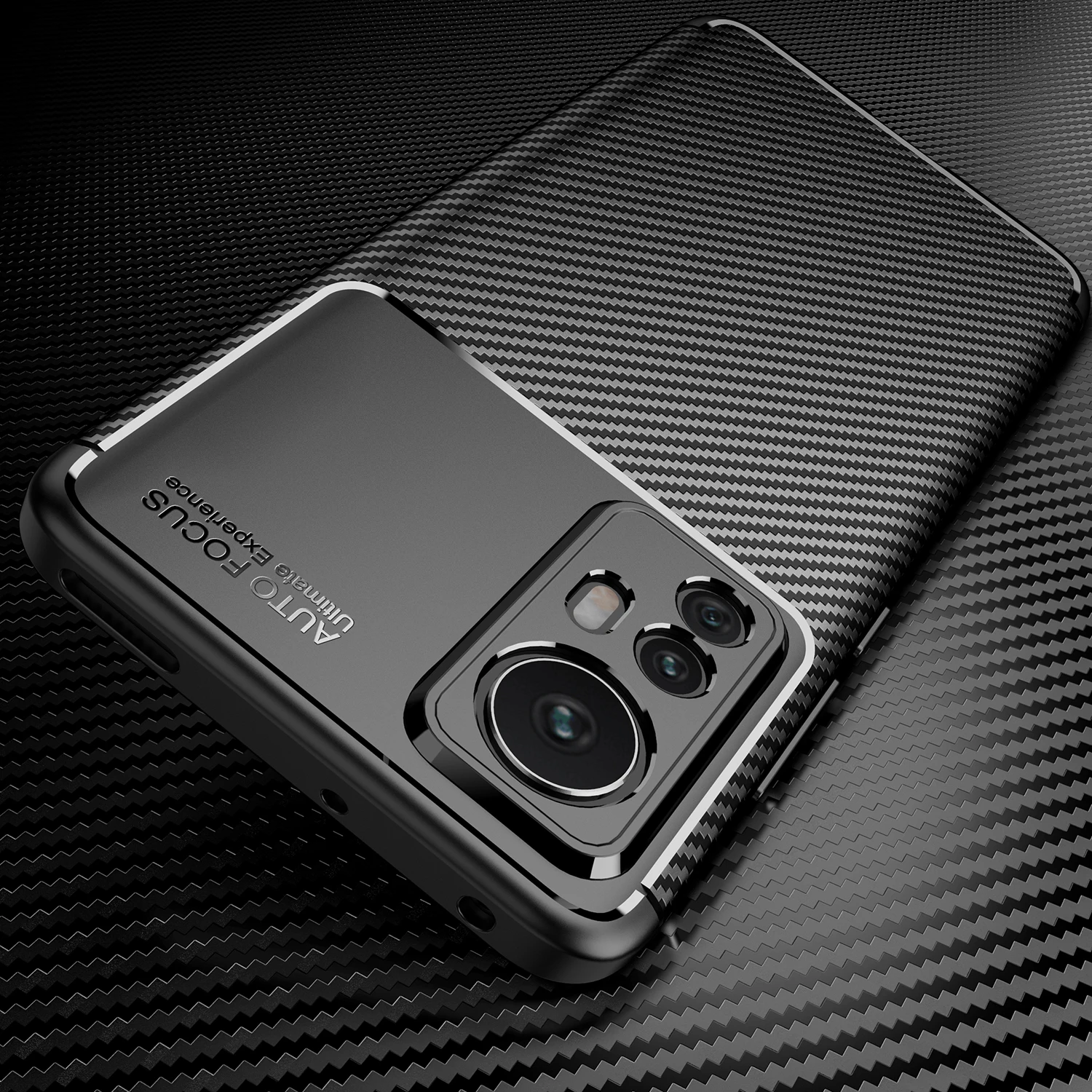

For Xiaomi Mi 12X 12 Pro Ultra Case Carbon Fiber Texture Silicone Soft Cover Capa For Xiaomi 12 Ultra 11 Lite POCO X3 Pro NFC