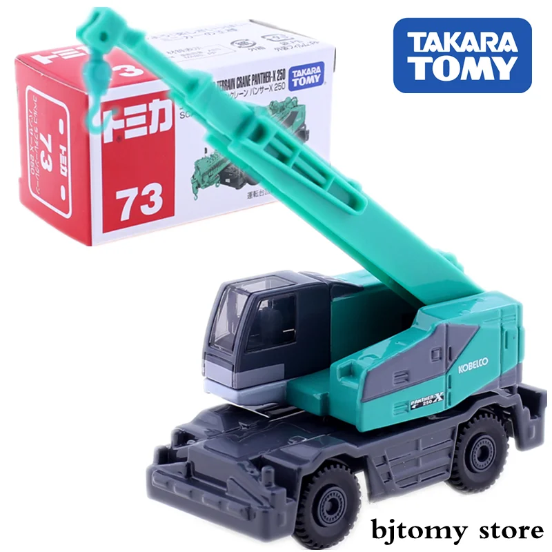 

Takara Tomy Tomica No.73 KOBELCO ROUGH TERRAIN CRANE PANTHER Model Kit 1:116 Miniature Diecast Construction Vehicle Mould Toy