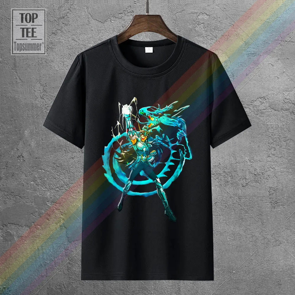 

The Knights Of The Zodiac Shiryu Dragon Saint Seiya Short Sleeved T Shirt Adult Unique Tees Shirt Pure Cotton Men For Group