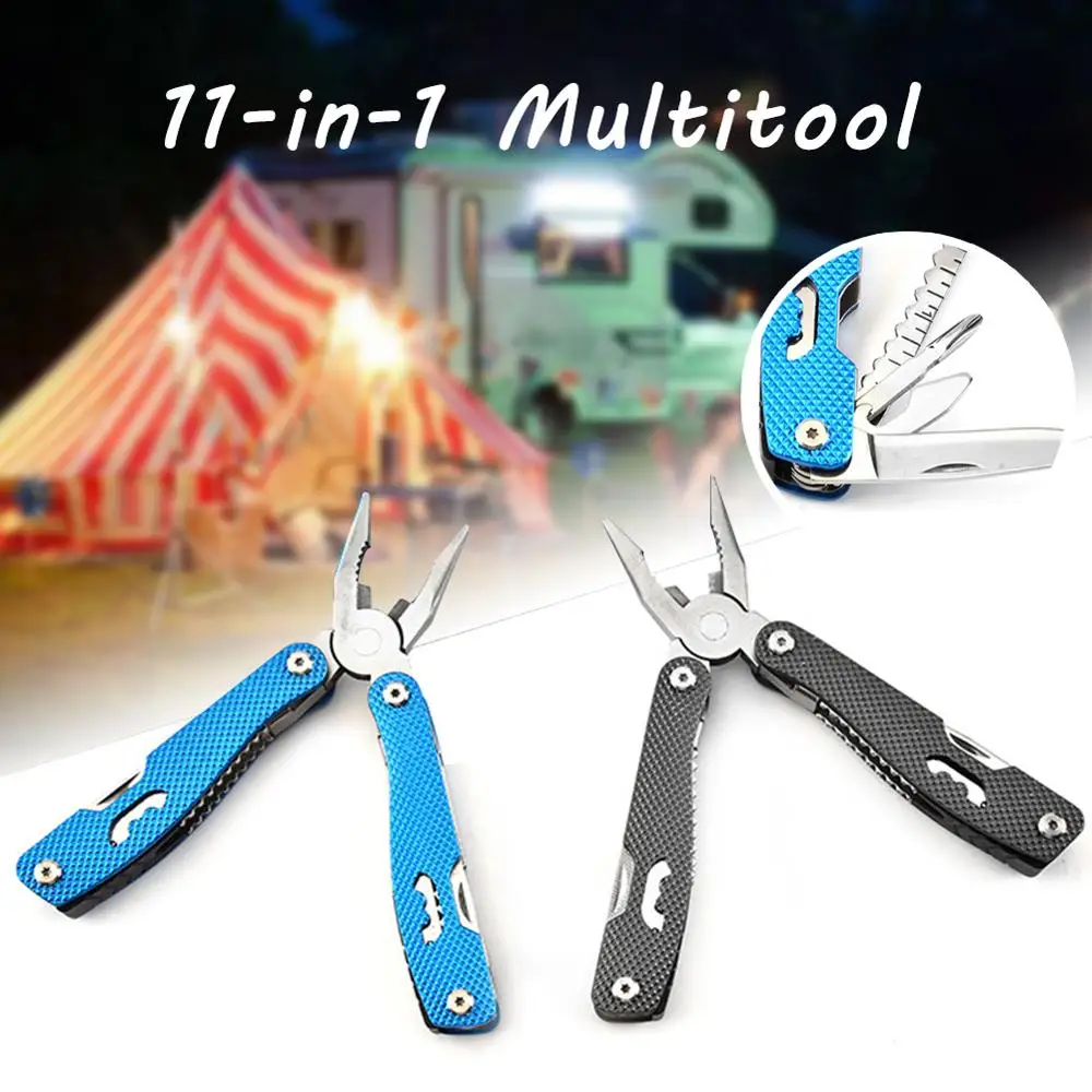 

11-in-1 Multitool folding Pliers Screwdriver knife EDC Multi Functional Tool Fishing Hiking Backpacking Outdoor Survival tools