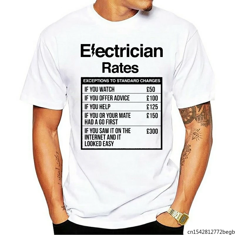 

Electrician Rates Men's T Shirt