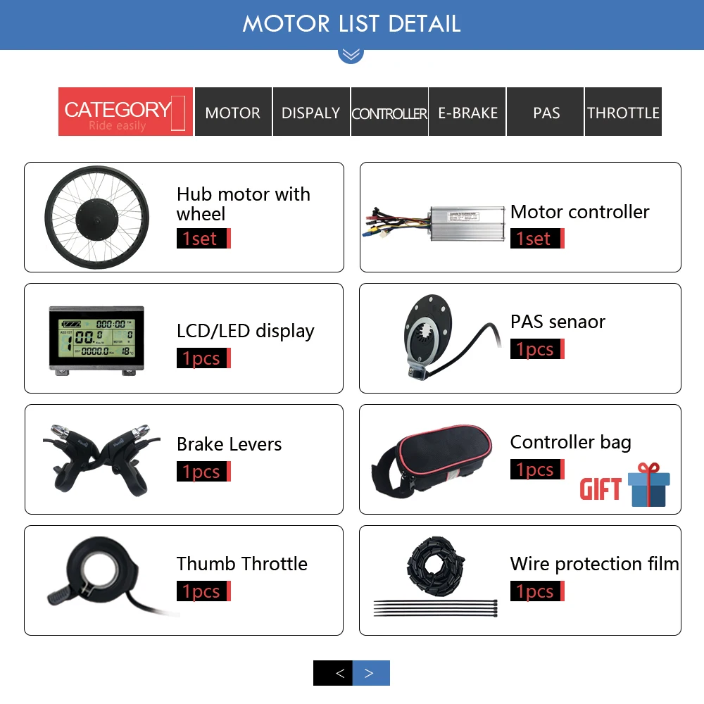 Kaufen Schnee EBike Conversion Kit 48V 1000W Fett Reifen Bike Kit 20''26'' 4,0 Breite Hinten Drehen Hub Motor Rad Elektrische Bike Conversion Kit