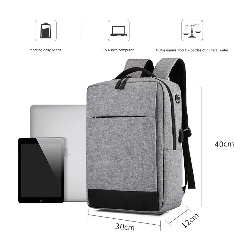 

15.6 inch Notebook PC Backpack Multi-Layer Design Comfortable Relaxed USB Charging Laptop Shoulder Carrying Rucksack