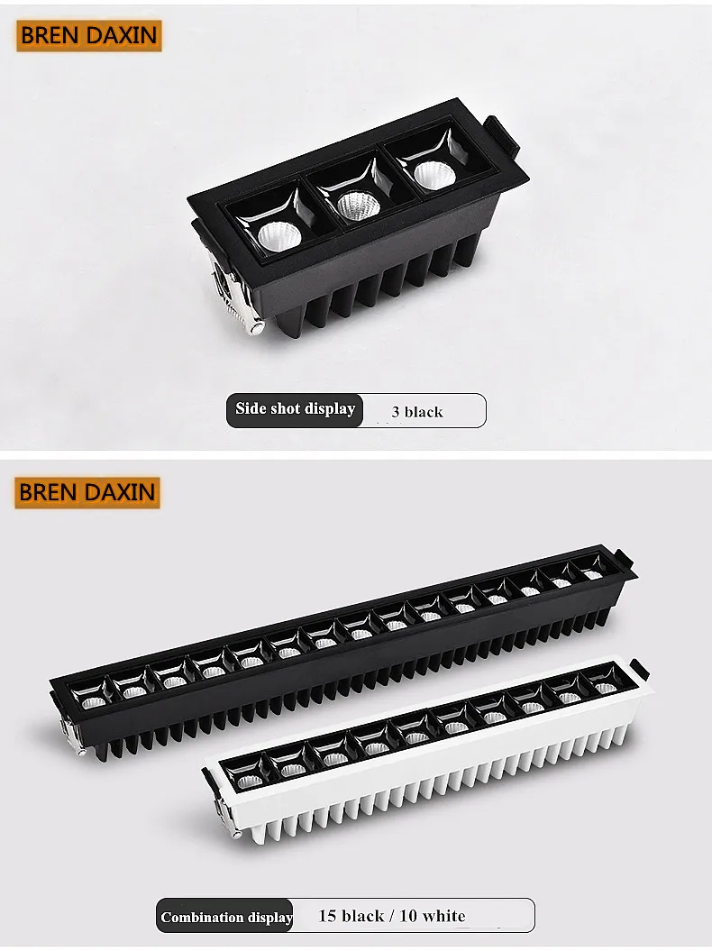 Dimmable LED Downlight Grille lamp Spot Light Indoor2W/4W/6W/10W/20W/30W Recessed Strip CREE COB ceiling Indoor Lighting | Освещение