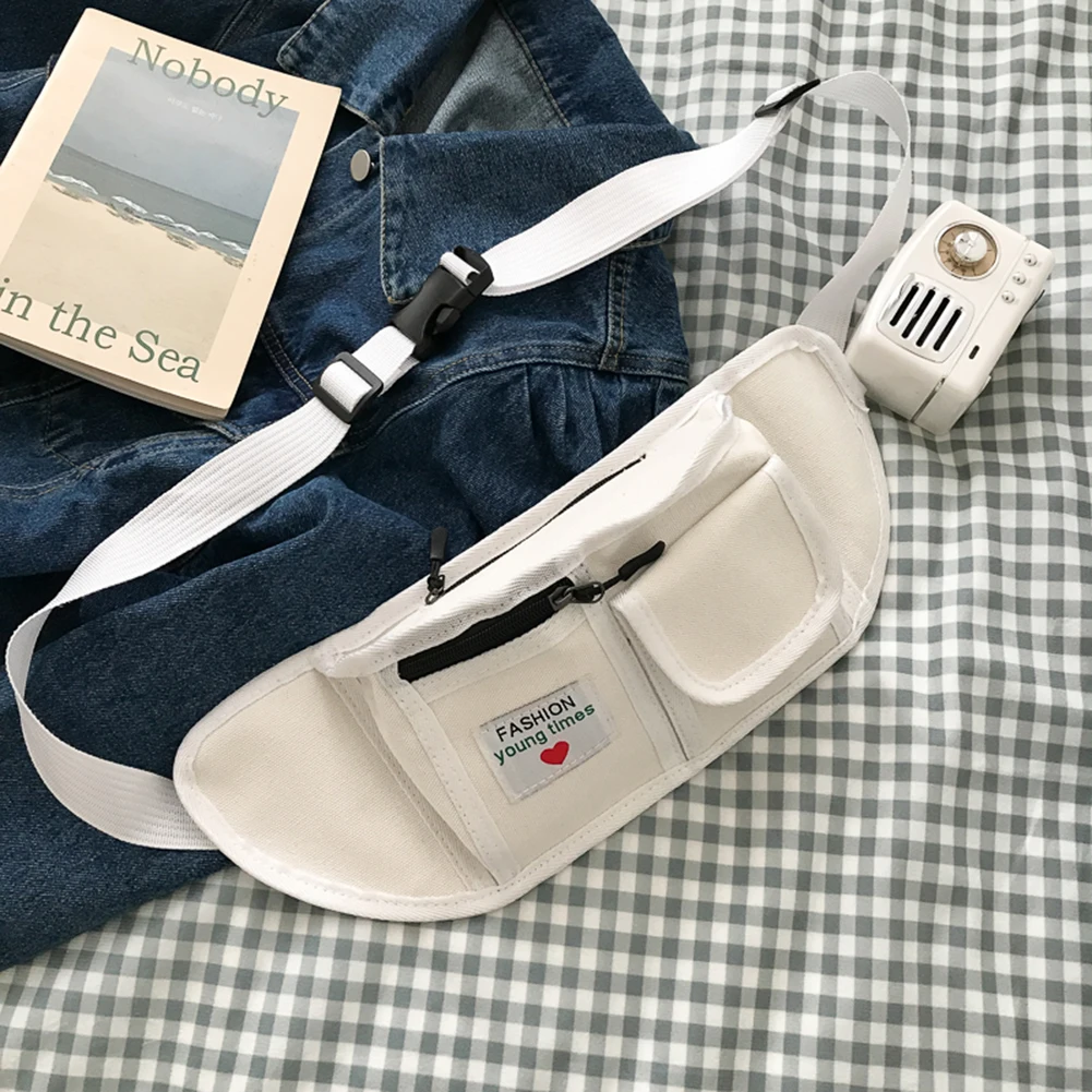 

Canvas Women Waist Bag Multi Pocket Fanny Pack Fashion Female Travel Money Phone Pouch Casual Chest Bum Belt Purse