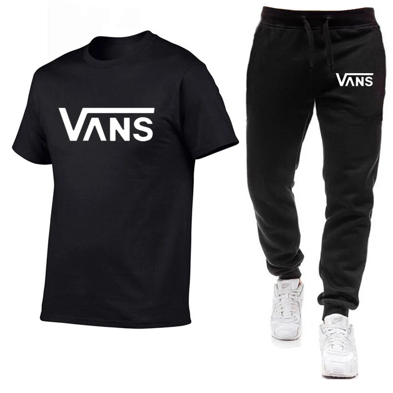 

2021 Summer Fashion Casual Brand Men 's Suit Men 's Sweatshirt Short Sleeve T-shirt 2 Piece Set