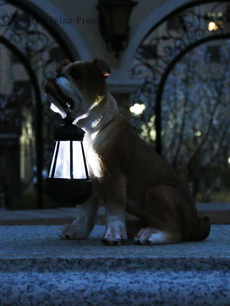 

Garden Solar Light Outdoor Garden Light Creative Simulation Puppy Shar Pei Decorative Light Personality Animal Light Decoration