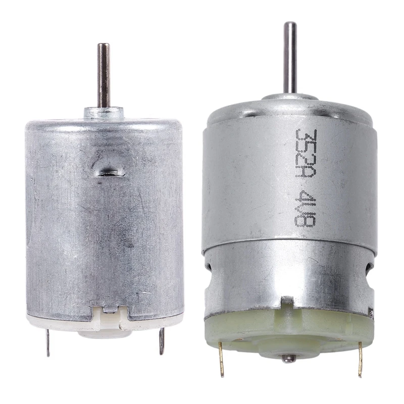 

8000RPM 9V 68MA High Torque Magnetic Cylindrical Mini DC Motor Silver & RS380 DC 1.5-18V 30000RPM Micro-Motor