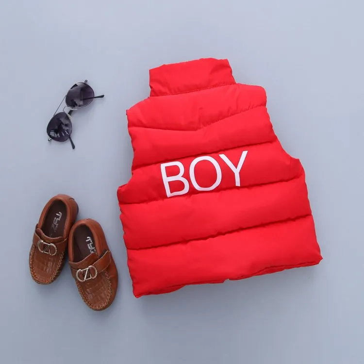 Бесплатная доставка детский осенне-зимний стеганый жилет для мальчиков и
