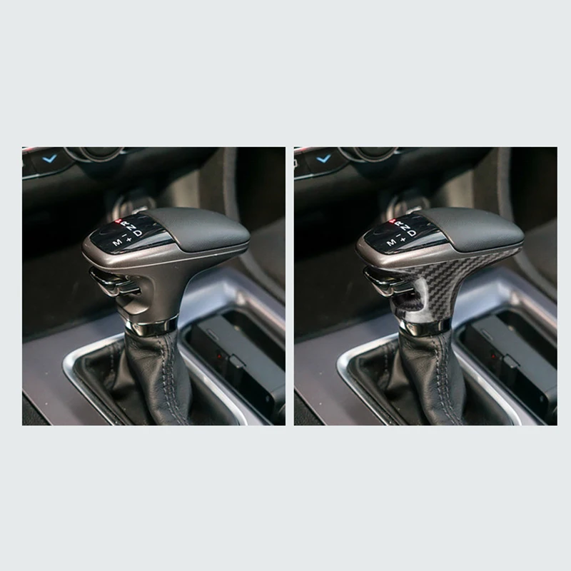

2Pcs/Set Carbon Fiber Gear Shift Knob Head Cover Trim for Dodge Challenger Charger 2015-2020 Car Accessories