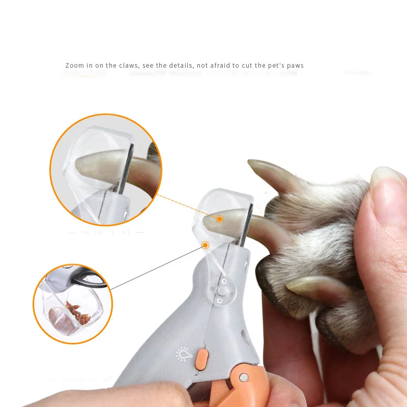 Pet Nail Grinder Dog Trimmer Cat Clippers Led Light 5X Magnifier Grooming Tool Claws товары для собак | Дом и сад