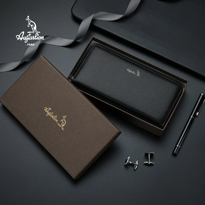 Мужской Роскошный кошелек для мужчин кошельки классический длинный стильный