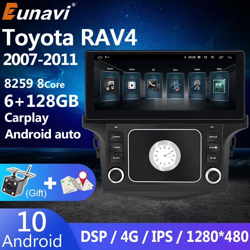 

Eunavi 4G 2 Din Android 10 автомобильный Радио мультимедийный видео плеер для Toyota RAV4 Rav 4 2005 2006 2007 - 2013 DVD GPS головное устройство 2Din