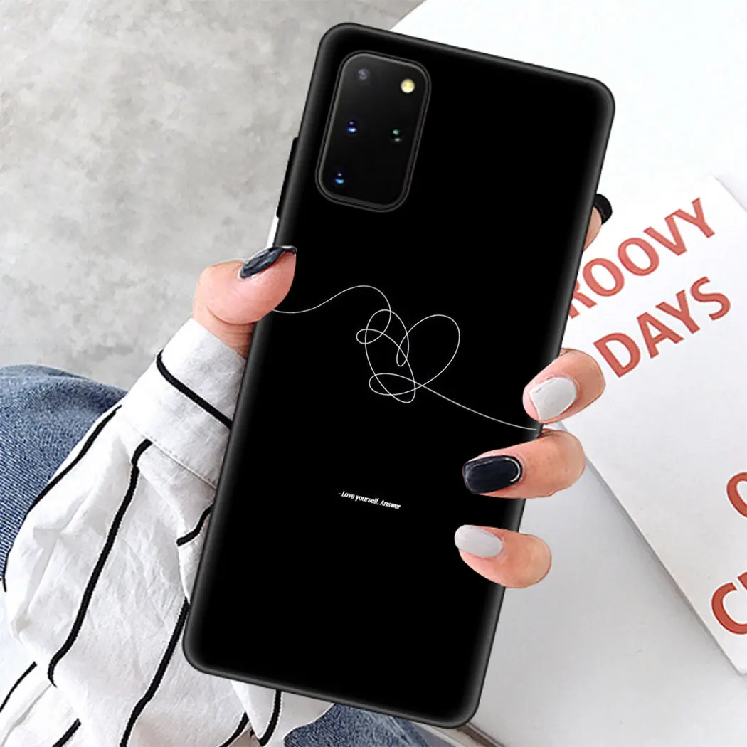 Мягкий силиконовый чехол для Samsung Note 10 S10 Lite S20 Plus Ultra A91 A81 A71 A51 черный телефона Suga K