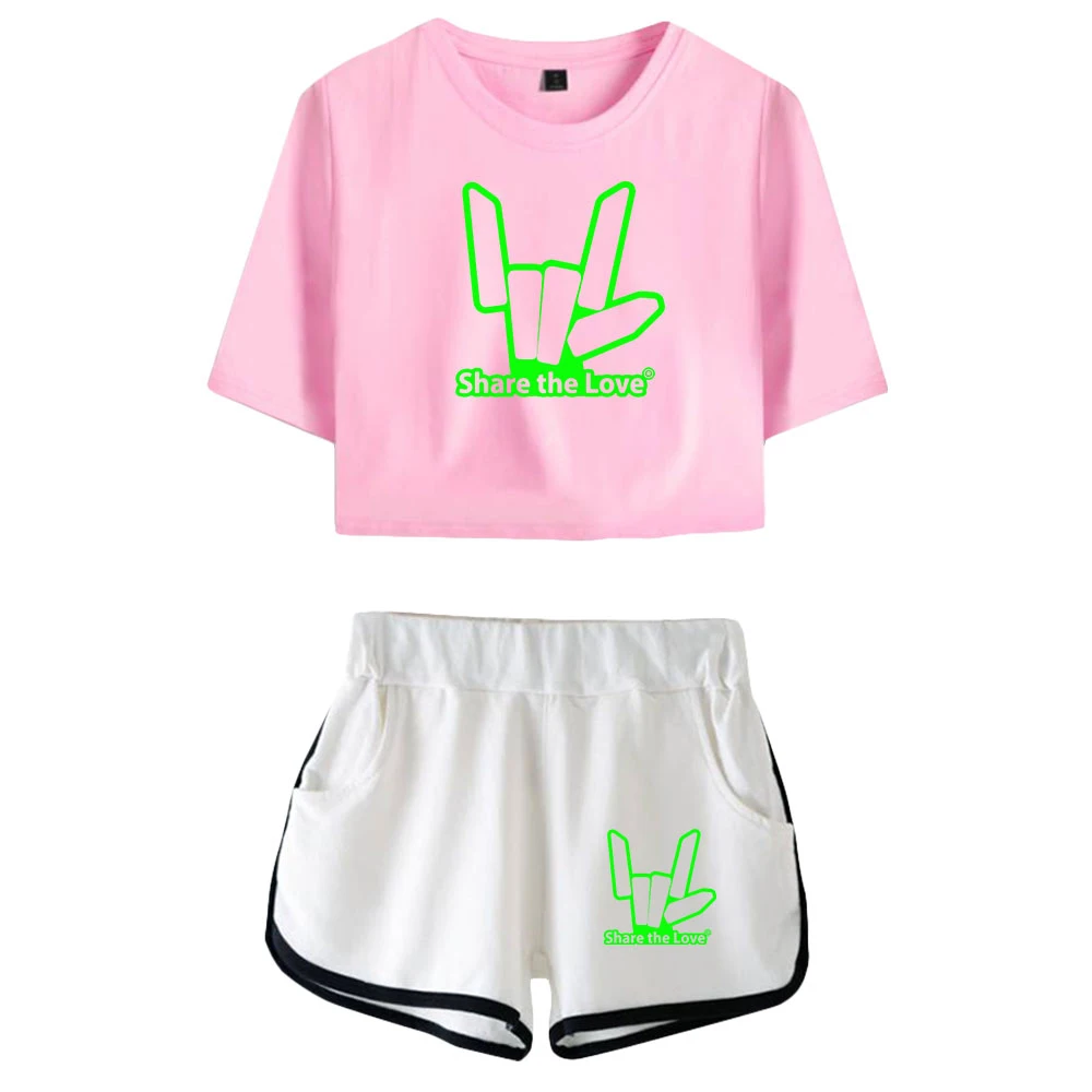 

Женский летний комплект Stephen Sharer, пуловер с эластичным поясом, костюмы в стиле Харадзюку, короткий топ, уличная одежда, комплект из двух пред...