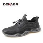 Мужские кроссовки из натуральной кожи DEKABR, модные удобные повседневные кожаные кроссовки без шнуровки, мокасины для мужчин