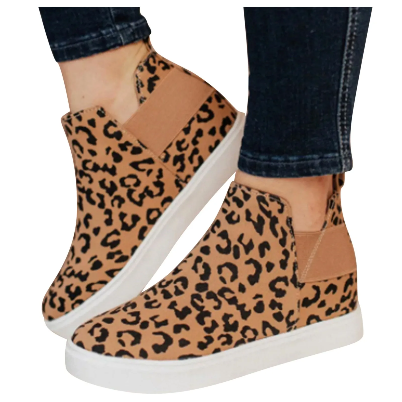 

Women's Vulcanize Shoes Breathable Flat Round Toe Comfortable Slip-On Casual Single Shoes