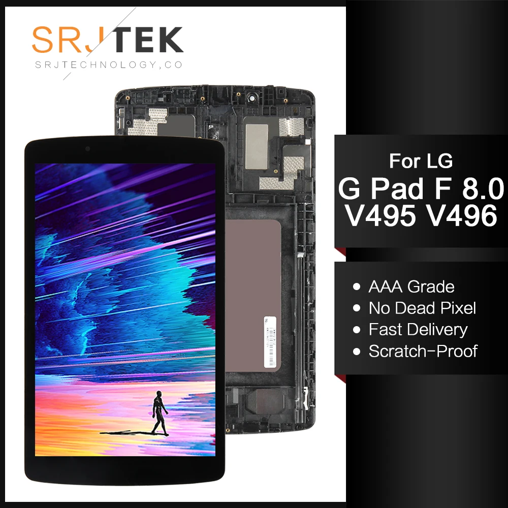 ЖК дисплей Srjtek 8 дюймов для LG G Pad F 0 V495 V496 матричный сенсорный экран с дигитайзером
