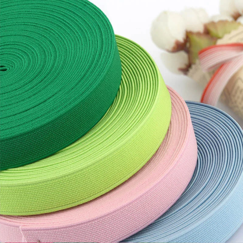 

2m/roll Polyester Ribbon Thick Plain Weave Garment Accessory Shoes Phone Bag Elastic Band Trim Waist Bands Sewing Lace