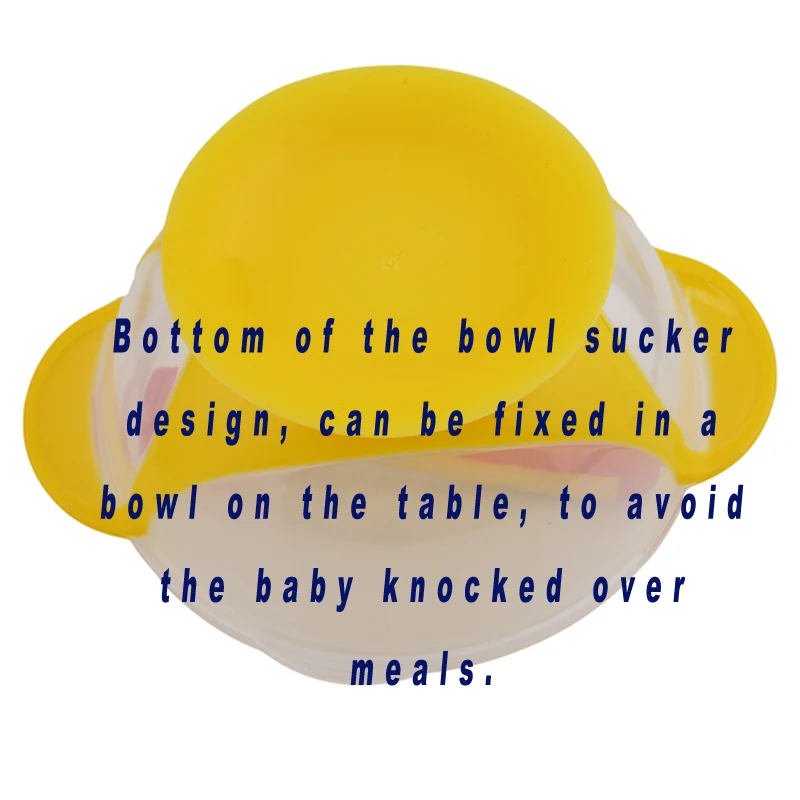 

Toddler Baby Feeding Training Bowl With Spoon Set Cartoon Binaural Baby Feeding Tableware Kids Plate Sucker Bowl Sets LA879616