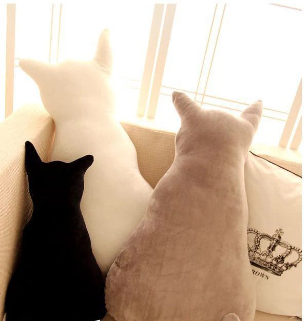 

1 Pcs Cute 45cm Super Cute Soft Plush Back Shadow Cat Seat Sofa Pillow Cushion Stuffed Plush Toys Pillow Birthday Gift for Girls