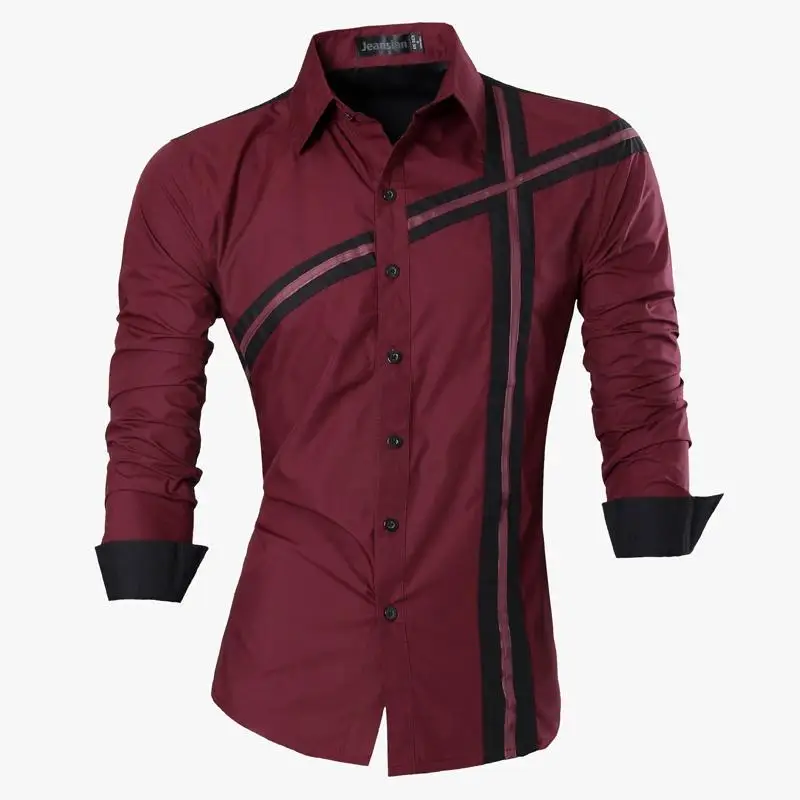 

Oversize Spring Autumn Features Shirts Men Casual Jeans Shirt New Arrival Long Sleeve Casual Slim Fit Male Shirts R789