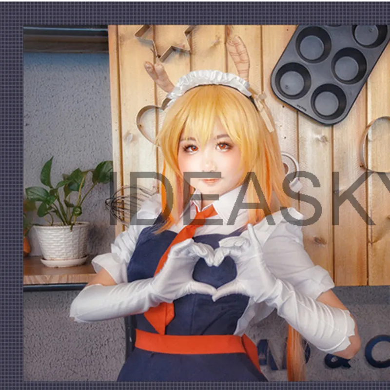 Женский костюм для косплея Tohru горничной из м/ф дракон |