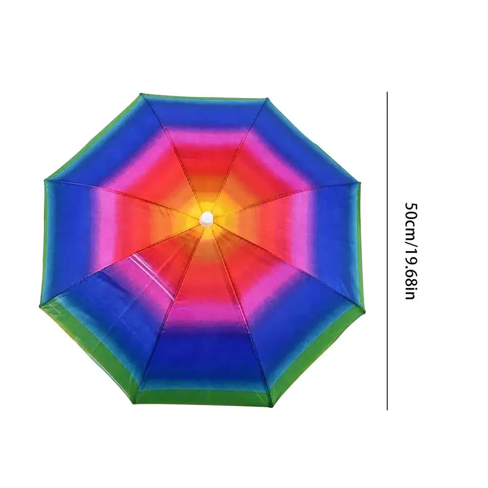 Складная головка стильная Радужная шляпа-зонт Стильный Эластичный зонт от