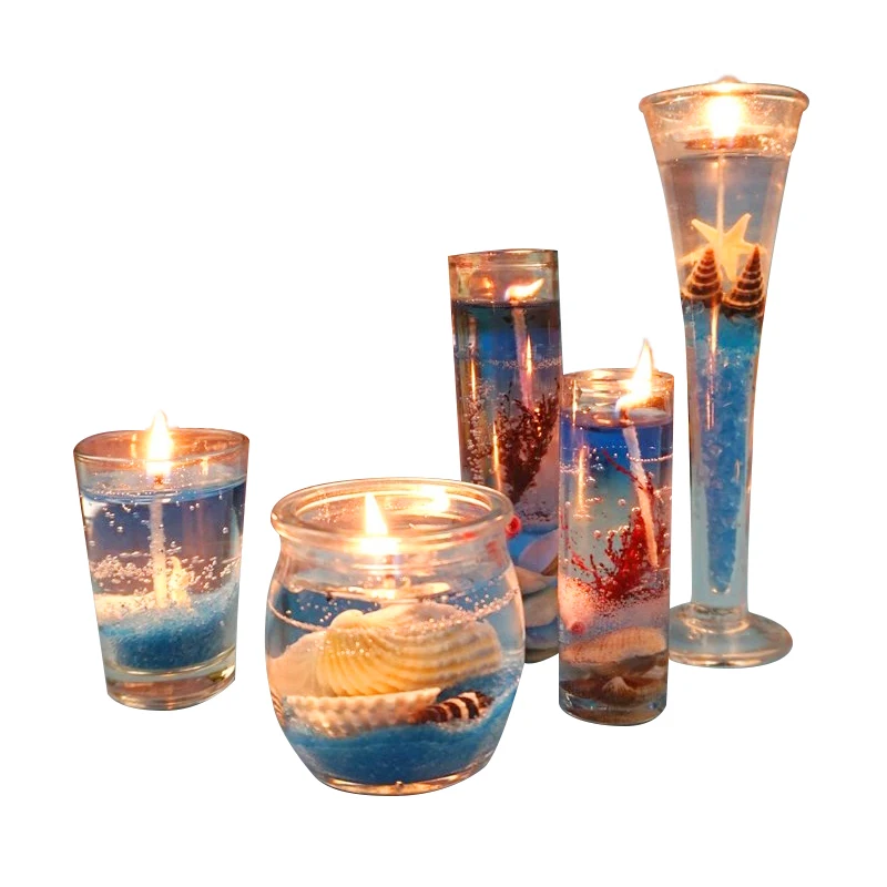 Прозрачная Желейная восковая свеча материал сделай сам Хрустальная чашка ручной