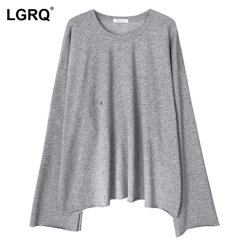 

[LGRQ] Loose Casual Personality Sport Women T-shirt New Round Neck Long Sleeve Fashion Tide Spring Summer 2021 19D5454