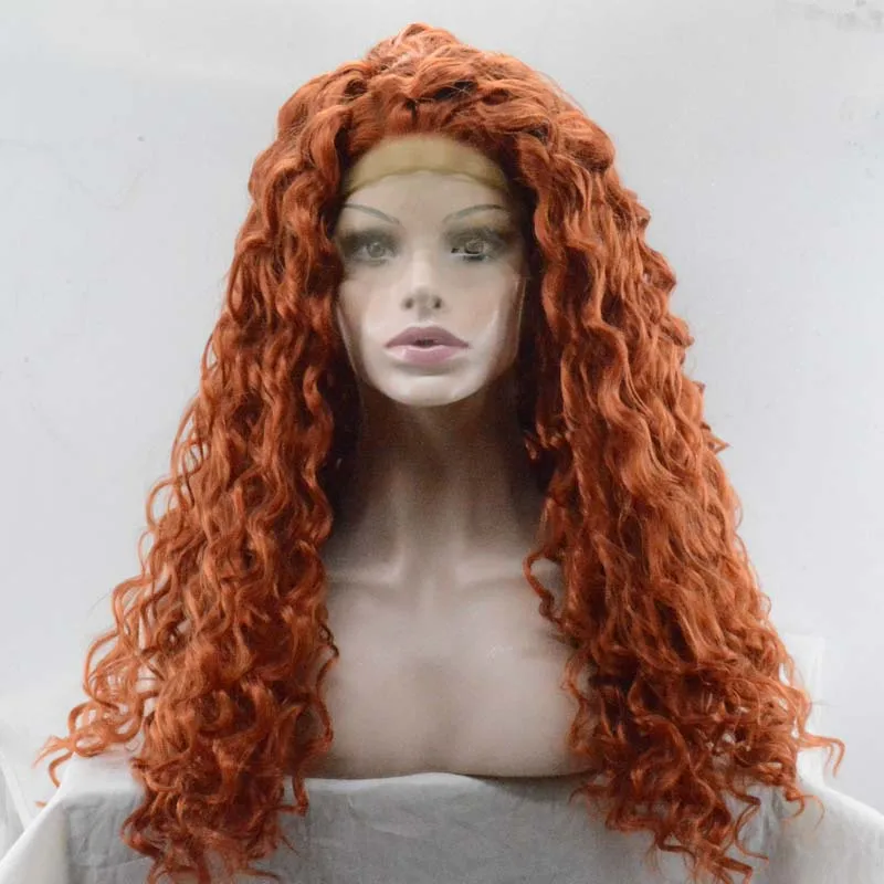 100% Real Human Hair Long golden Curly Lace Front Wigs Lace Frontal Wig 13*4 Swiss Lace full wigs for white women