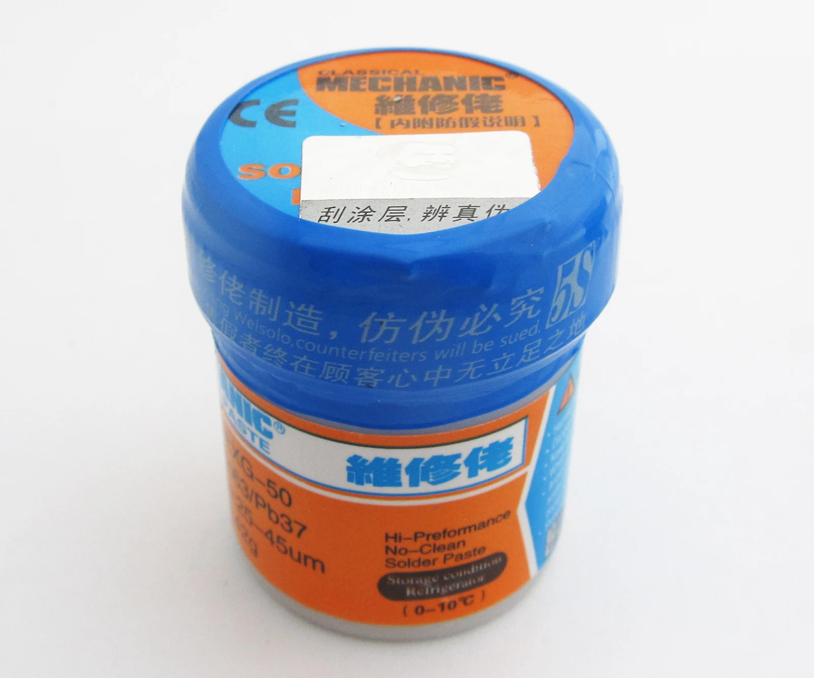 

Одна бутылка MECHANIC MCN-300 паяльная паста Sn63/Pb37 25-45 мкм Вес: 42 г