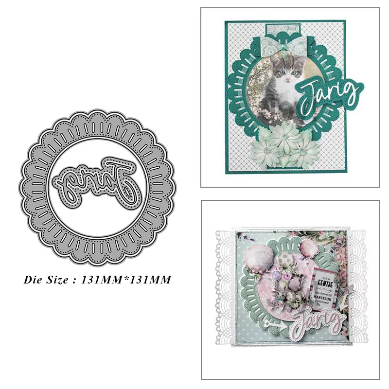 

Round Background Frame Metal Cutting Dies for DIY Scrapbook Album Paper Card Decoration Crafts Embossing 2021 New Dies