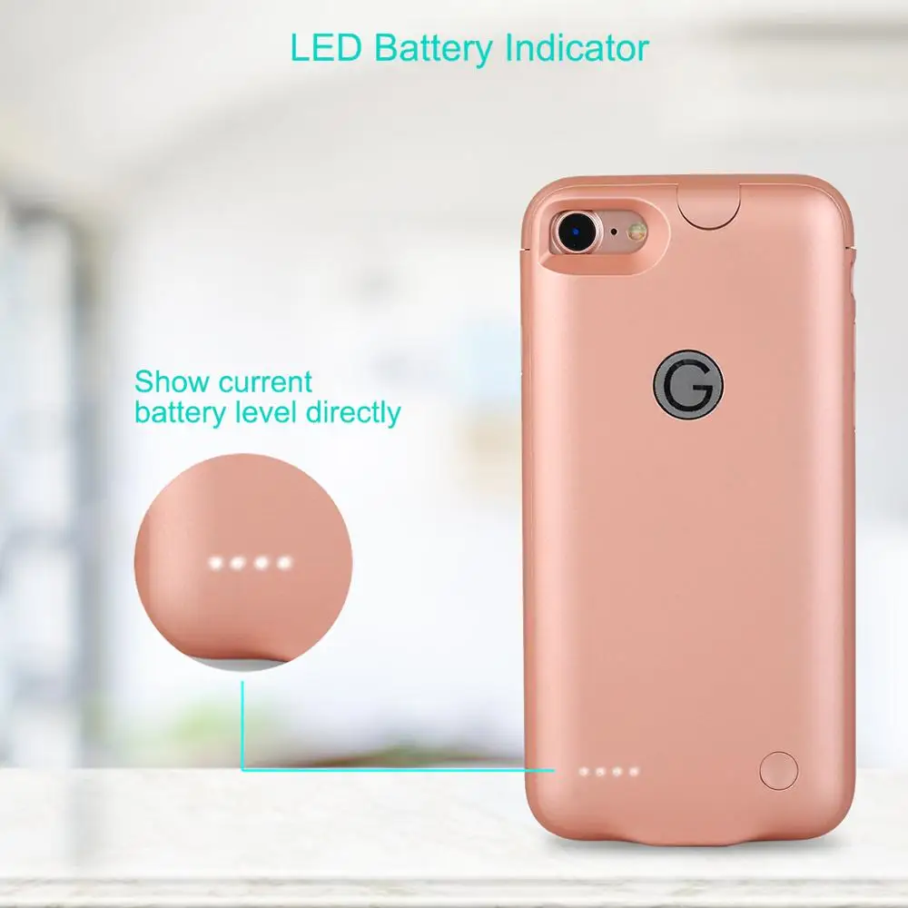 Чехол DuraPro для зарядки аккумулятора большой емкости iPhone 6 6s 7 8 чехол портативного