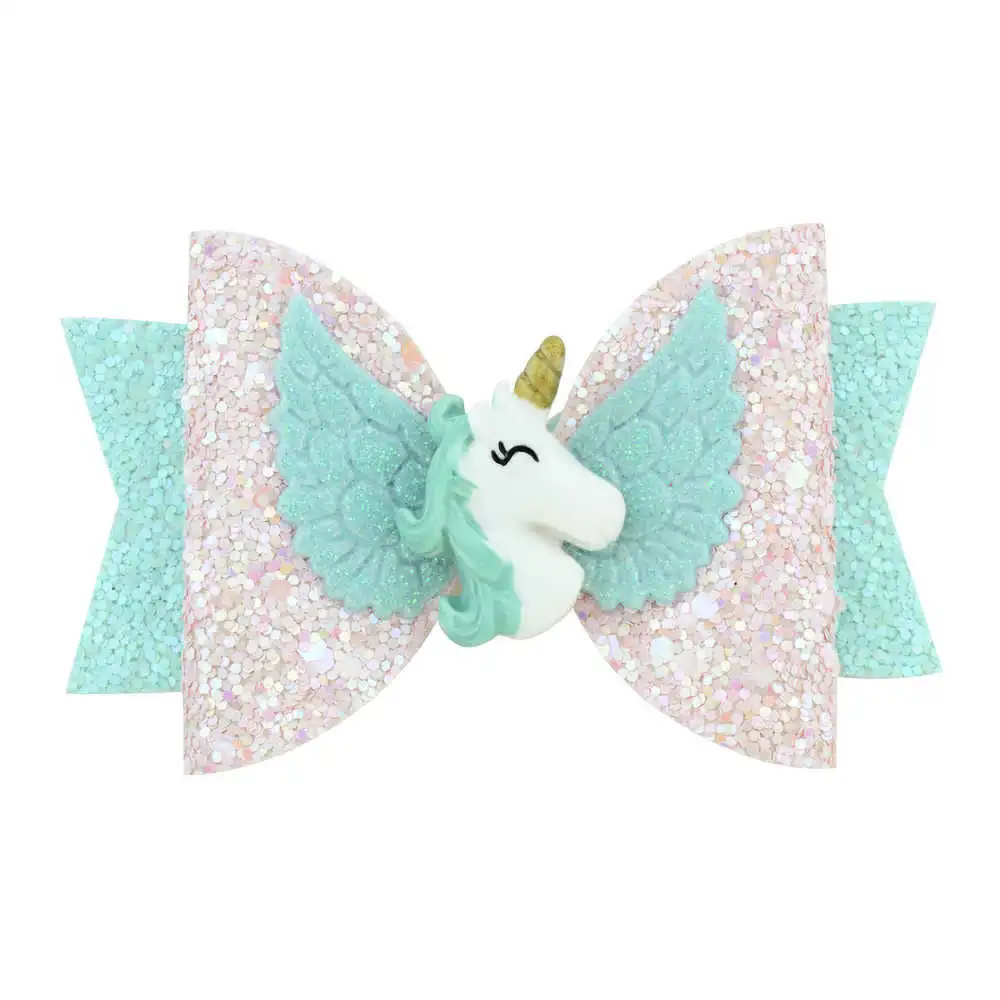

3.5 inch Glitter Angle Wing Hair Bows Unicorn Bows Girls Hairpins Fairy Clips Handmade Chunky Barrettes Party Outfit Headwear