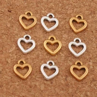open heart charm beads 6 7x7 8mm 1000pcs zinc alloy small pendants fashion jewelry diy l950
