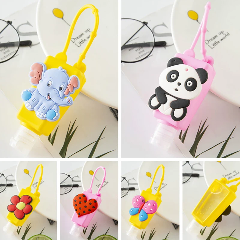 

Дорожный портативный безопасный гелевый держатель, подвесное жидкое мыло, искусственное мыло, милый слон, животное, сердце, держатель